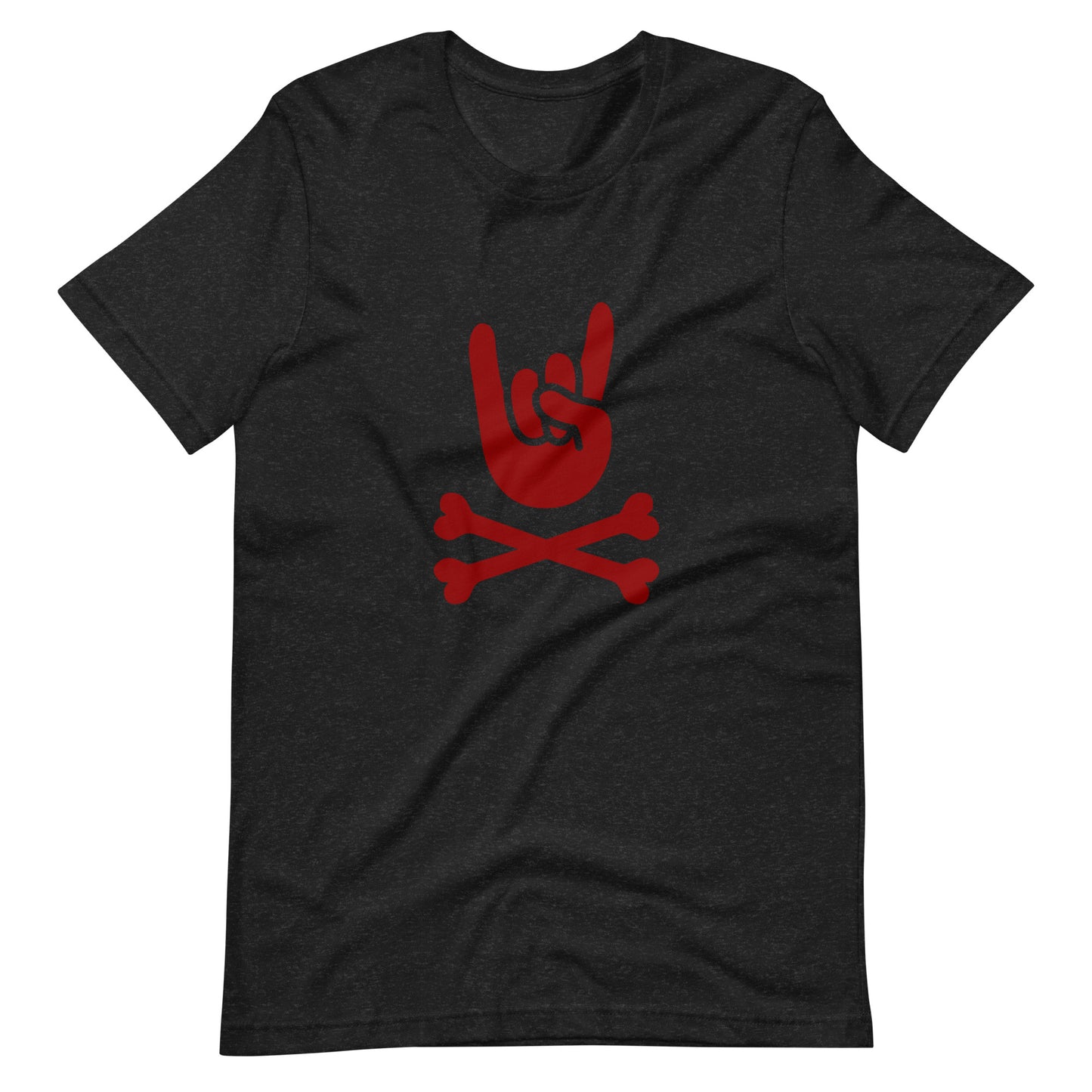 ReD collection Big hand to ROCKNROLL Men round neck black T-Shirt