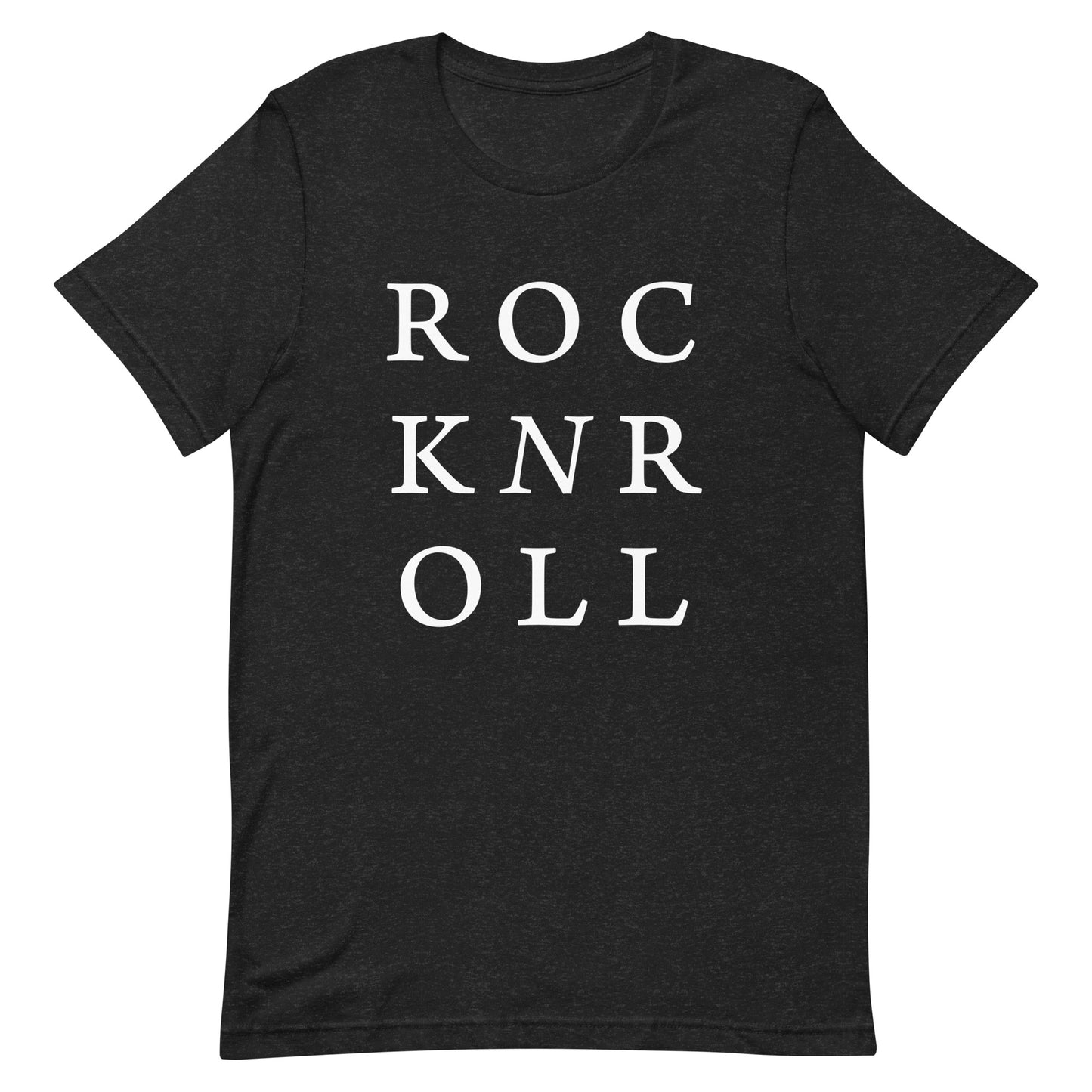 Hipster ROCKNROLL Women round neck black T-Shirt