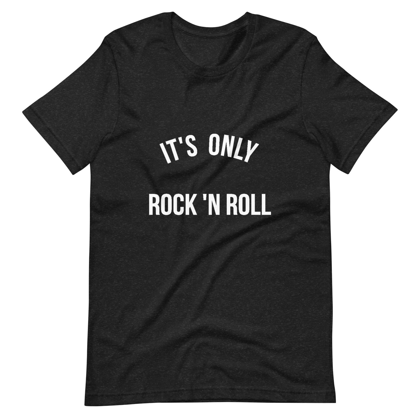 It's only ROCKNROLL Men round neck black T-Shirt