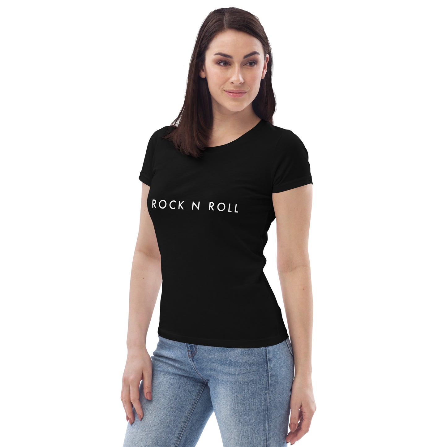 Rocknroll Women fitted eco Black T-Shirt